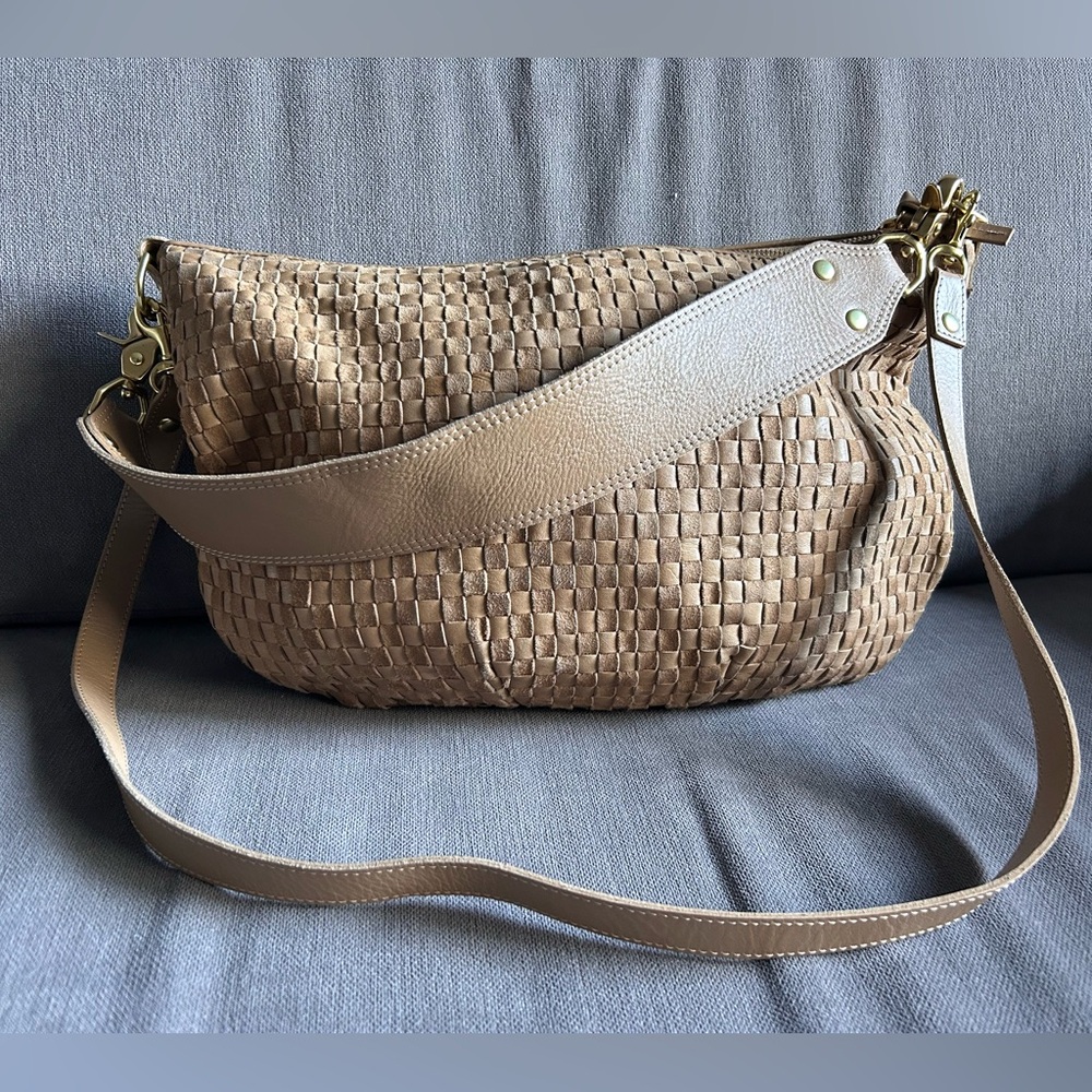 Clare V. Clay suede Moyen Messenger